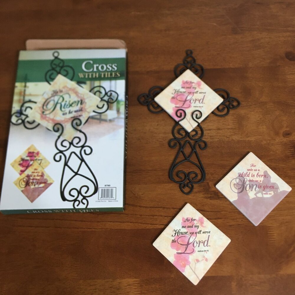 Metal Cross with Tiles